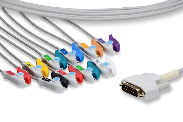 Cable Patient Nihon Kohden Compatible Direct-Connect EKG Cable- BA-903D 10 Leads Pinch/Grabber 11 ft for 9020K & 9130K Electrocardiograph by Cables & Sensors  ID K10-NK2-P0